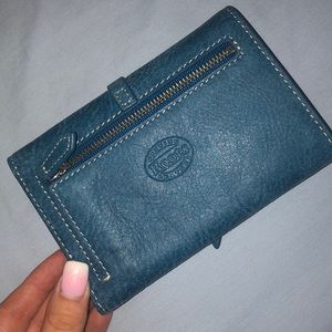 NWOT! Genuine Leather Blue Wallet